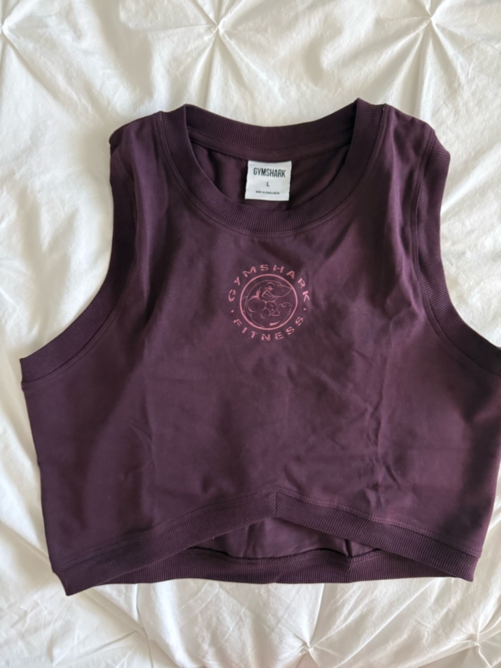 BRAND NEW Gymshark Plum Cropped Muscle Tank - Women's